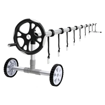 Aquabuddy Aluminium Pool Cover Roller, 6.55m Adjustable, Silver – Effortless Solar Blanket Management Aquabuddy Aluminium Pool Cover Roller, 6.55m Adjustable, Silver – Effortless Solar Blanket Management