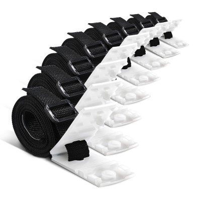 Aquabuddy Pool Cover Roller Attachment Kit - 8PCS Durable Nylon Straps & Clips for 10-24ft, UV Resistant, Easy Install Aquabuddy Pool Cover Roller Attachment Kit - 8PCS Durable Nylon Straps & Clips for 10-24ft, UV Resistant, Easy Install