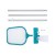 Bestway Flowclear Pool Cleaner Vacuum Kit - Lightweight Adjustable Aluminium Pole, Skimmer & Vacuum Heads for 13ft Pools