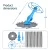 Aquabuddy Automatic Pool Cleaner – Grey, 0.8-3m Deep, Anti-Stick Design, 0.5-2HP Compatible, 48cm x