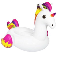 Bestway Unicorn Inflatable Pool Float Rider 224x156cm, Heavy-Duty Handles, 100% PVC, For Kids and Adults, 100kg Max