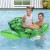 Bestway Turtle Rider Inflatable Pool Float for Kids, 153x140cm, Heavy-Duty PVC with Handles, Repair Patch Included