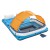 Bestway Inflatable Pool Float Island Lounge for 6 Adults, 3.73m x 2.64m, Vinyl Raft with Canopy, Cooler Bag & Repair Kit