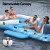 Bestway Inflatable Pool Float Island Lounge for 6 Adults, 3.73m x 2.64m, Vinyl Raft with Canopy, Cooler Bag & Repair Kit