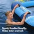 Bestway Inflatable Floating Island Lounge: 4-Person Sunshade Pool Float with Cup Holders & Pillow Backrests, 305x186cm