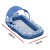 Bestway Inflatable Floating Lounger with Sunshade Canopy, PVC Material, 1.98Mx1.12M, Built-in Storage and Cup Holder