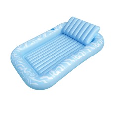 Bestway Inflatable Pool Float Lounge 2.03m x 1.37m PVC Floating Seat with Pillow, Cup Holder & Repair Kit