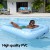 Bestway Inflatable Pool Float Lounge 2.03m x 1.37m PVC Floating Seat with Pillow, Cup Holder & Repair Kit