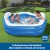 Bestway Kids Inflatable Pool 2.13x2.06m Above Ground PVC Pool with Cushions, Cup Holders and Headrests, 575L Capacity