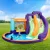 AirMyFun Inflatable Water Park: PVC Castle with Double Slide, Climbing Wall & Water Cannon, 430x400x230cm, Ages 3+