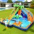 AirMyFun Kids Inflatable Water Park with Double Slides, Climbing Wall & Cannon 465x430cm PVC Outdoor Castle