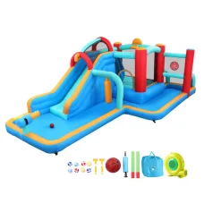 Doctor Dolphin Kids Inflatable Water Slide Splash Pool Park 615x322cm – Jumping Castle, Climbing Wall, UV-Protected PVC Doctor Dolphin Kids Inflatable Water Slide Splash Pool Park 615x322cm – Jumping Castle, Climbing Wall, UV-Protected PVC