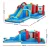 Doctor Dolphin Kids Inflatable Water Slide Splash Pool Park 615x322cm – Jumping Castle, Climbing Wall, UV-Protected PVC