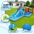 Doctor Dolphin Kids Inflatable Water Slide Splash Pool Park 615x322cm – Jumping Castle, Climbing Wall, UV-Protected PVC