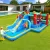 Doctor Dolphin Kids Inflatable Water Slide Splash Pool Park 615x322cm – Jumping Castle, Climbing Wall, UV-Protected PVC