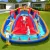 Doctor Dolphin Kids Inflatable Water Park with Slides, Cannon, Toss Game, PVC, 408x386cm, Outdoor Splash Fun