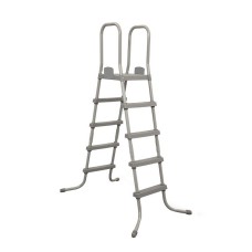Bestway 195CM Above Ground Pool Ladder - Rust-Resistant Metal Frame, Removable Non-Slip Steps, 150kg Capacity