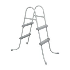 Bestway 84cm 2-Step Pool Ladder for Above Ground Pools - Rust-Resistant Metal Frame, Removable Non-Slip Steps