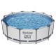 Bestway 366x100cm Steel Frame Round Above Ground Pool with Filter Pump, Heavy-Duty PVC Walls, 9150L Capacity Bestway 366x100cm Steel Frame Round Above Ground Pool with Filter Pump, Heavy-Duty PVC Walls, 9150L Capacity
