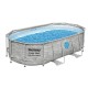 Bestway Power Steel™ 427x250x100cm Above Ground Pool with Filter Pump, Ladder & Cover - 7250L Capacity, UV Resistant