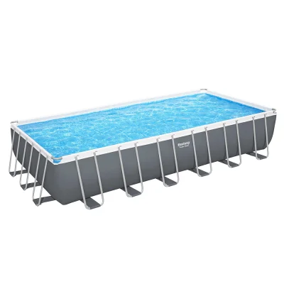 Bestway Power Steel 732x366x132cm Above Ground Pool with Ladder, Pump & Cover - Durable PVC & Steel Frame