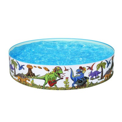 Bestway Kids Dinosaur Pool 183x38cm - Rigid PVC, Inflatable Bottom, 946L Capacity, Includes Repair Kit for Ages 2+ Bestway Kids Dinosaur Pool 183x38cm - Rigid PVC, Inflatable Bottom, 946L Capacity, Includes Repair Kit for Ages 2+