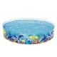Bestway Kids Pool 244x46cm Rigid, No-Inflate, Easy Setup, Sturdy PVC Vinyl, Marine Graphics, Repair Patch Included