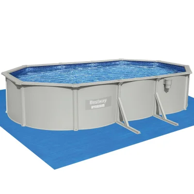 Bestway Hydrium™ Steel Frame Swimming Pool 610 x 366cm Set with Sand Filter Pump, Ladder & Cover, 19929L Capacity