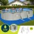 Bestway Hydrium™ Steel Frame Swimming Pool 610 x 366cm Set with Sand Filter Pump, Ladder & Cover, 19929L Capacity