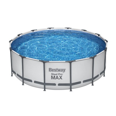 Bestway Steel Pro MAX 427x122cm Round Pool - Rust-Resistant Frame, UV-Resistant Walls, Filter Pump & Ladder Included Bestway Steel Pro MAX 427x122cm Round Pool - Rust-Resistant Frame, UV-Resistant Walls, Filter Pump & Ladder Included