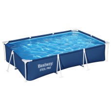 Bestway 300x201x66cm Steel Pro™ Frame Above-Ground Pool, 3300L Capacity, Rust-Resistant, UV-Protected, Easy Drain Valve