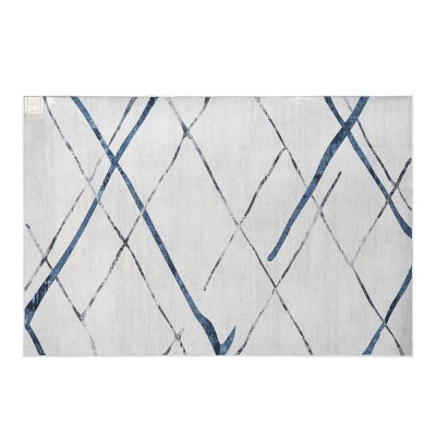 Artiss 200x290 Washable Floor Rug - Velvet Feel, Geometric Design, Anti-Slip, Water-Repellent, Fade-Resistant
