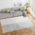 Artiss Cyril 200x290cm Washable Area Rug Faux Rabbit Fur, Non-Slip, Fade-Resistant, White Grey Carpet Mat