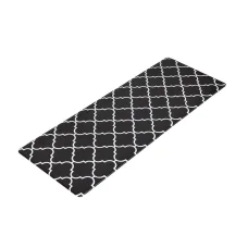 Artiss Gina Non-Slip Kitchen Mat 45x120cm - PVC Floor Rug with 5mm Cushioning, Oil & Water Repellent, Black & White