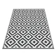 Gardeon Reversible Outdoor Rug 120x180cm - Durable, UV-Coated, Weather-Resistant, Easy-Clean Patio Mat, Black