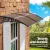 Instahut 0.8mx2m Brown Window Door Awning, UV & Rain Resistant, Durable PC Panel with Aluminium Bars, Easy Install