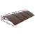 Instahut 1.5x4m Window Door Awning Canopy Brown Polycarbonate Sheet Black Plastic Frame UV Rain Resistant