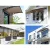Instahut 1.5x4m Window Door Awning Canopy Brown Polycarbonate Sheet Black Plastic Frame UV Rain Resistant