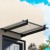 Instahut 1m x 1m Transparent Polycarbonate Window & Door Awning - Metal Frame, UV Resistant, Easy DIY Installation