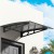 Instahut 1m x 1m Grey Window & Door Awning Canopy - Solid Polycarbonate Panel, Metal Frame, UV & Rain Resistant