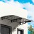 Instahut 1m x 2m Grey Window Door Awning Canopy - Solid Polycarbonate Panel with Metal Frame, UV & Rain Resistant