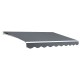 Instahut Retractable Folding Arm Awning, Manual Sunshade 3x2.5M, Grey, UV-Resistant 300gsm Polyester, Aluminium Frame