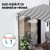 Instahut Retractable Folding Arm Awning 3Mx2.5M - Grey/White Manual Sunshade, UV-Resistant Polyester, Aluminium Frame
