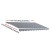 Instahut Retractable Folding Arm Awning, 4x2.5M, Pearl Grey - UV-Resistant Polyester with Manual Crank & Aluminium Frame