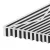 Instahut Retractable Folding Arm Awning 4x3M, Grey/White - UV-Resistant Polyester, Aluminium Frame, Manual Sunshade