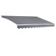 Instahut Retractable Folding Arm Awning, Manual Sunshade 4Mx3M, Pearl Grey, UV-Resistant Polyester, Aluminium Frame