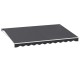 Instahut 4.5Mx3M Grey Retractable Folding Arm Awning, UV-Resistant Polyester, Manual Crank, Weather-Ready Shade