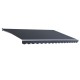 Instahut 5x3m Retractable Folding Arm Awning, Grey - UV-Resistant Polyester Sunshade with Aluminium Frame & Hand Crank