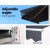 Instahut 5x3m Retractable Folding Arm Awning, Grey - UV-Resistant Polyester Sunshade with Aluminium Frame & Hand Crank