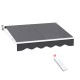 Instahut Motorised Retractable Folding Arm Awning, 2x1.5m, Grey – UV-Resistant Polyester, Aluminium Frame, Remote Control